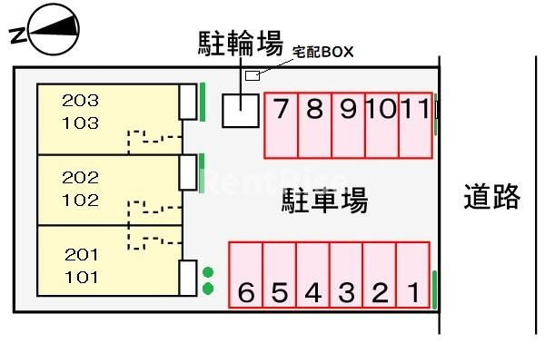 レガーミの駐車場|駐車場