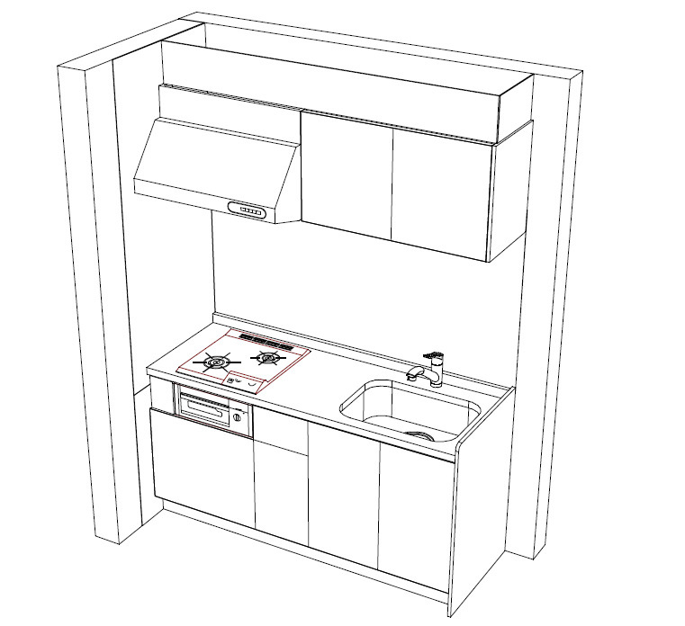 INSULA SERENAのキッチン|イメージパース