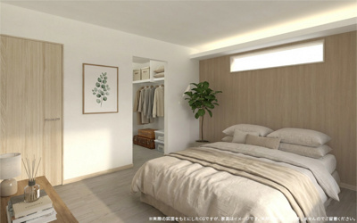 【完成予想図】 | 【主寝室　イメージパース】
※画像は設計図面を基に作成したイメージです。