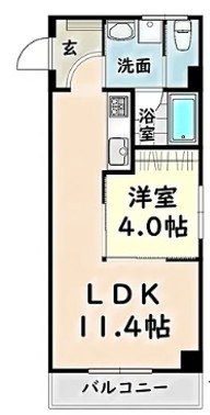コーポ松城(P近隣にて契約可) の間取り