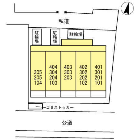 コアロード春日の区画図