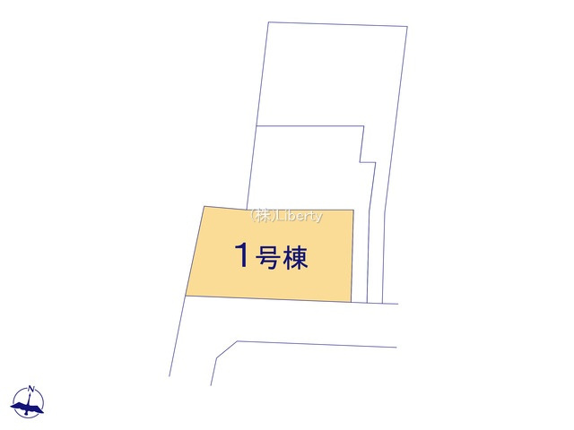 ひたちなか市田宮原1期　新築戸建　1号棟の区画図