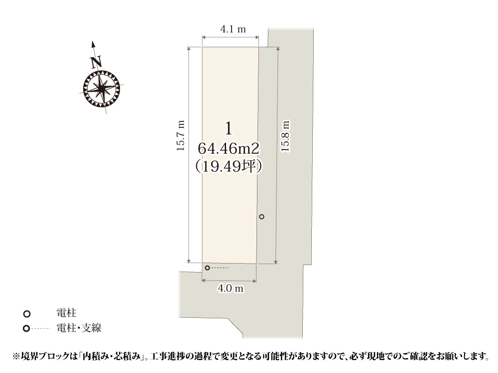 【区画図】 | 県道392号(旧中山道)の近くに誕生した、1、2人暮らしにおすすめの分譲地。前面道路は交通量が少なく、周辺も住宅が多いので、落ち着いて過ごせそうですね。