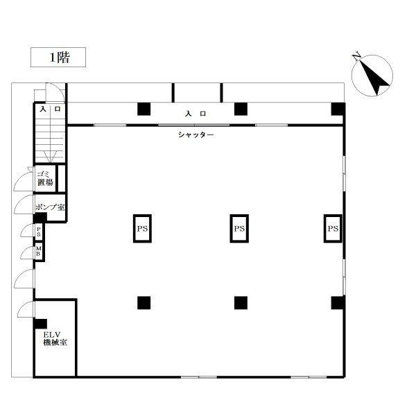 中央1丁目売マンションの間取り|1階