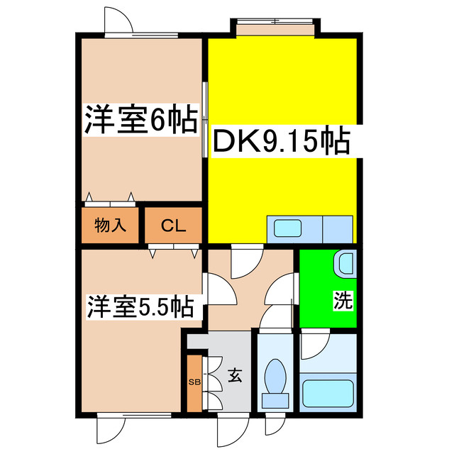 Ａフラット芦野の間取り
