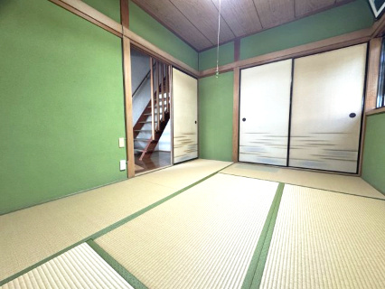 泉南市新家　中古住宅の和室|畳（床の間うすべりも ）、ふすま、障子貼りかえ （H12年頃）