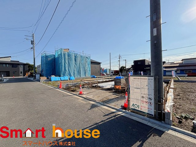 相模原市中央区田名　新築全5棟の前面道路含む現地写真