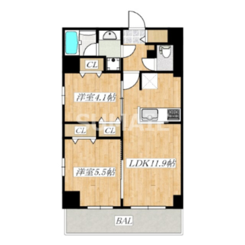 クラウンマンション椿の間取り|間取りです☆