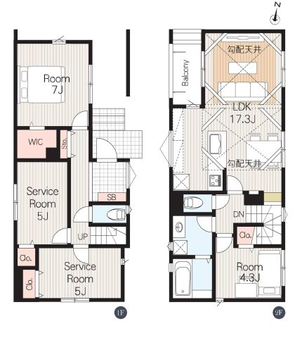 保土ヶ谷区権太坂2丁目　新築戸建ての間取り