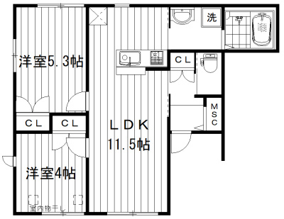 ＢＬＵの間取り