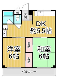 マンションラージの間取り
