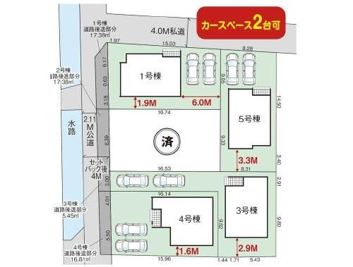 グラファーレ　岡山市中区江並（6期）【仲介手数料無料】の区画図