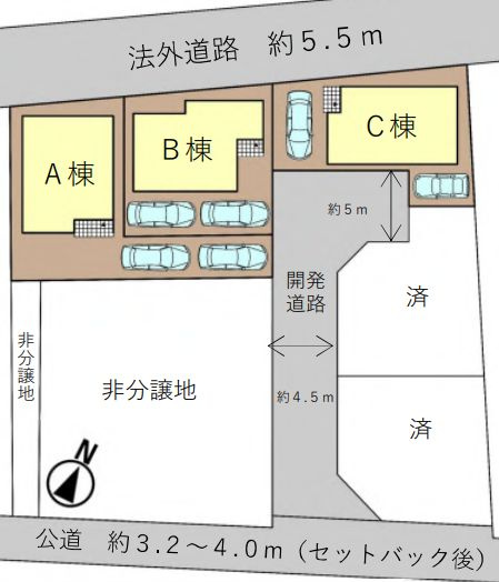 海老名市下今泉４丁目新築戸建て　B棟の区画図|区画図「海老名市下今泉4丁目新築戸建て」