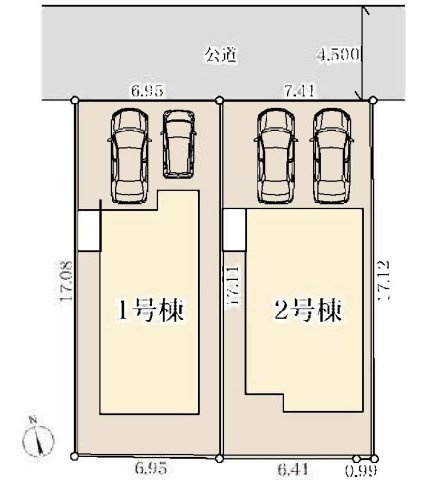 【横浜市瀬谷区瀬谷6丁目18-12全2棟新築戸建て】★仲介手数料無料★（大門小学校・瀬谷中学校）の区画図