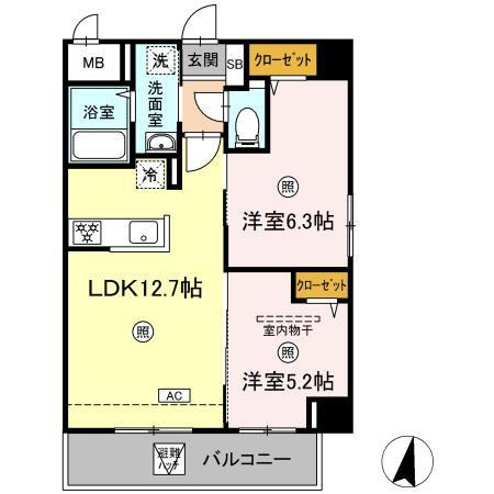 メゾン・ド・ウミライ　松江駅前の間取り