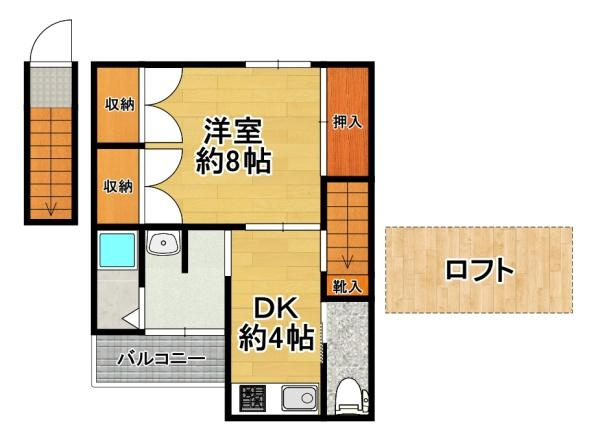 大阪市大正区三軒家西３丁目のテラス