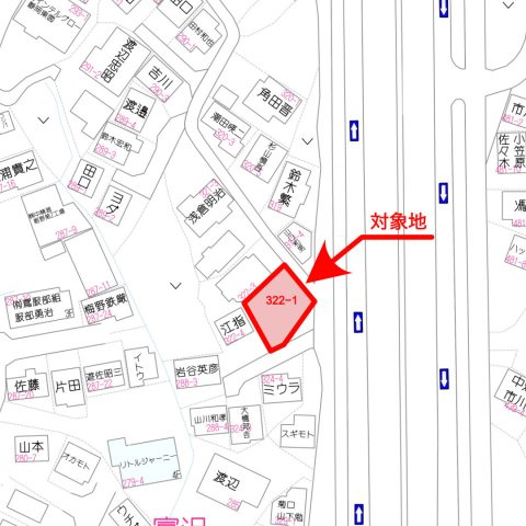 裾野市富沢322の地図