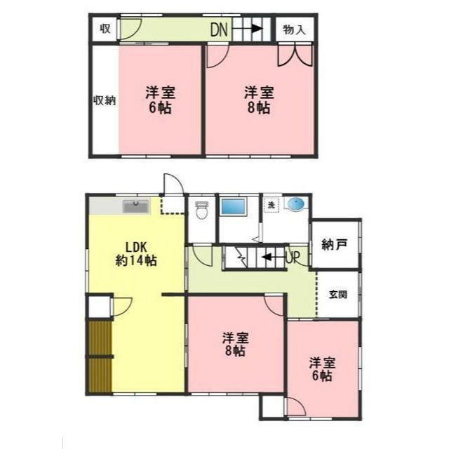 大野町西方859番地4貸家の間取り
