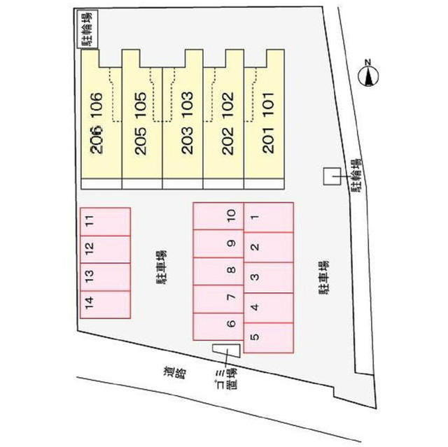 ルミエールの駐車場