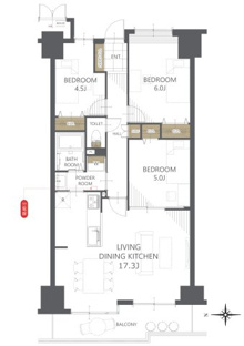 【間取り】サーパス東古松通り 