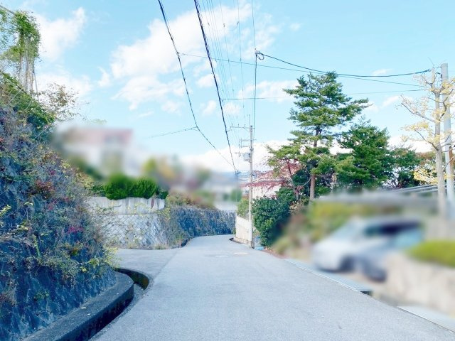 鷲林寺南町　売土地の前面道路含む現地写真|南側道路