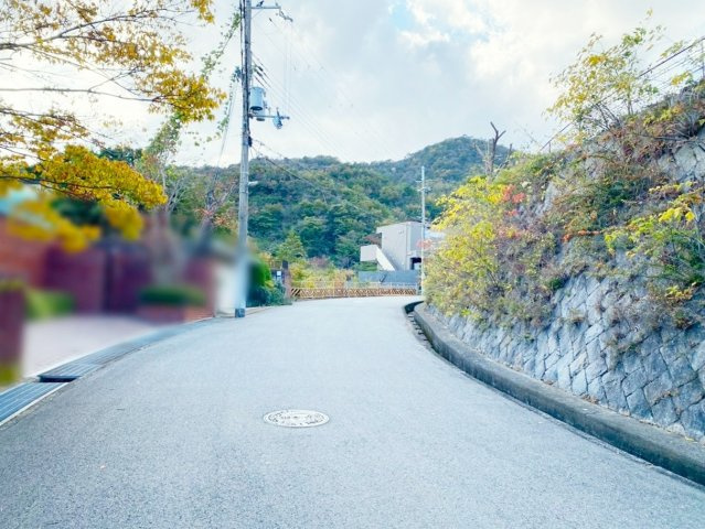鷲林寺南町　売土地の前面道路含む現地写真|西側道路