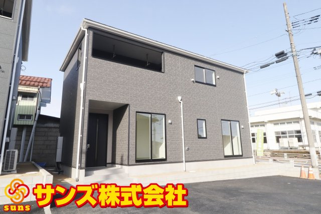 須賀川市日向町　　　１号棟　　　西袋1小学校、西袋中学区の外観|南東側から見た区画全体