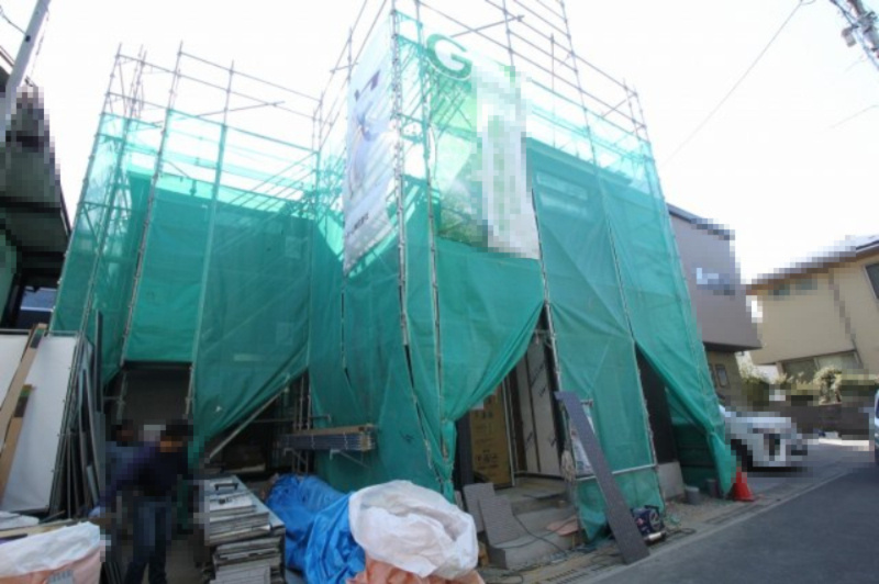 中万々　新築戸建　2期1棟1の前面道路含む現地写真