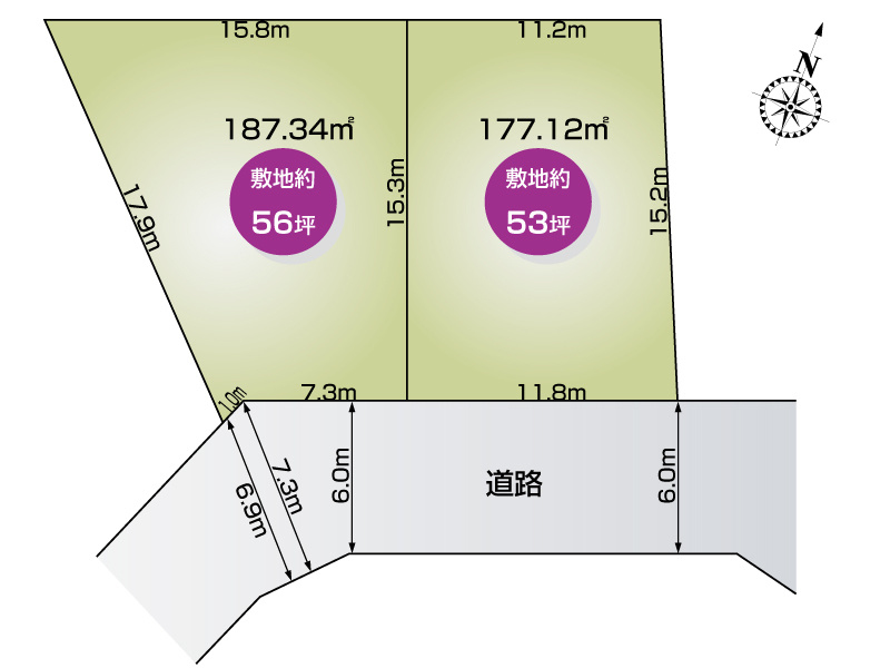 玉井南3丁目　区画図