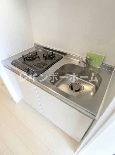 仲介手数料（賃料の1.10ヵ月）の50％OFF対象物件！のキッチン|コンパクトなキッチンで掃除もラクラク