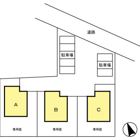 レスポワールA棟の区画図