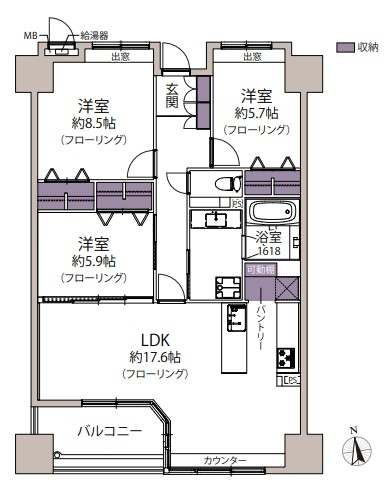 【間取り】 | コアマンション桜坂プレジオ弐番館☆仲介手数料無料☆