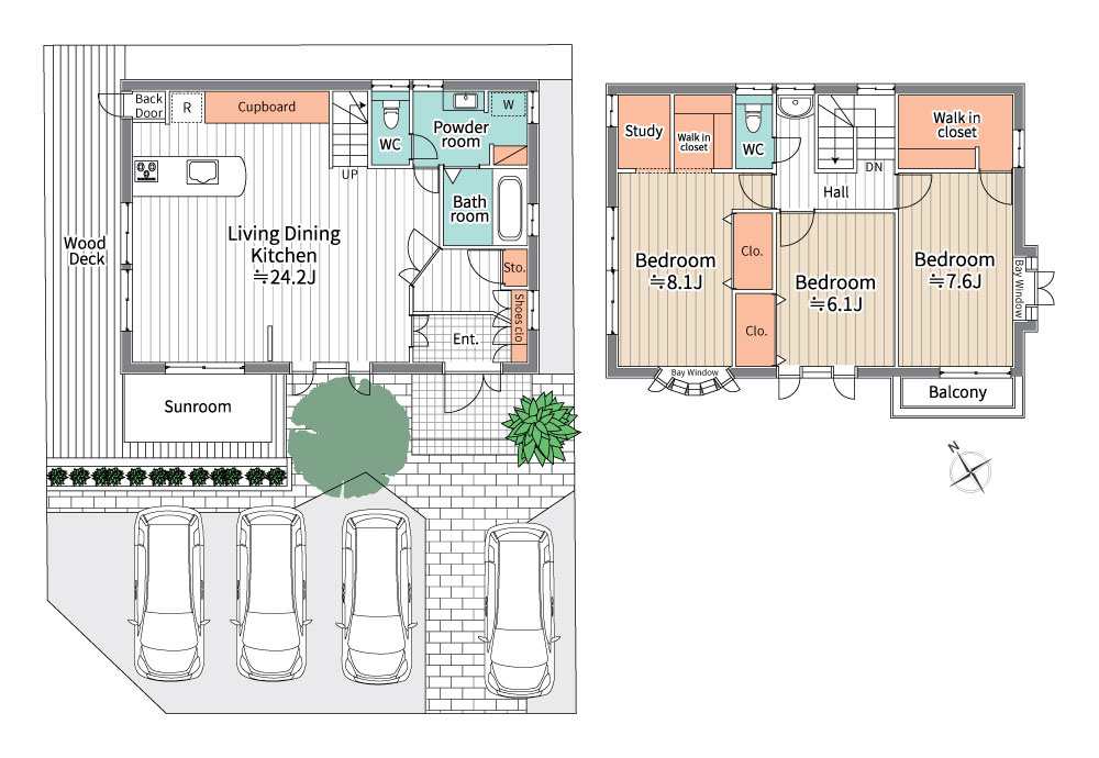 神戸市北区大原1丁目戸建の間取り