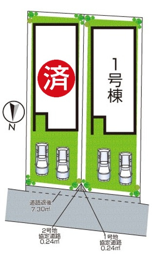 尼崎市塚口町　第2期　新築一戸建ての区画図|全2区画