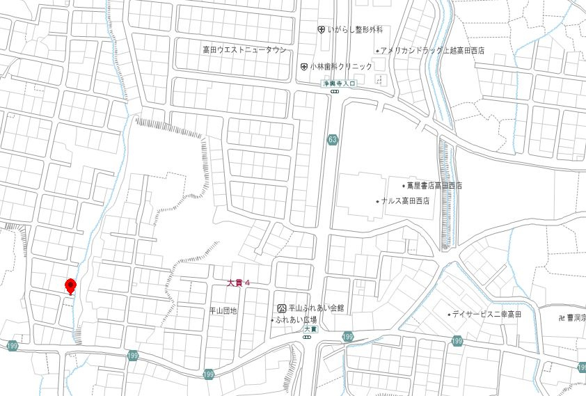 大貫4丁目売地の地図