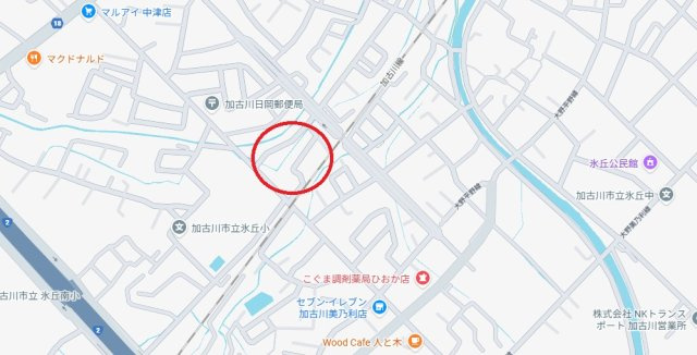 加古川町中津　加古川線「日岡駅」徒歩14分の地図