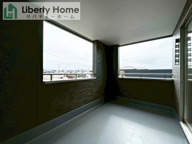 ひたちなか市田宮原1期　新築戸建　2号棟のバルコニー