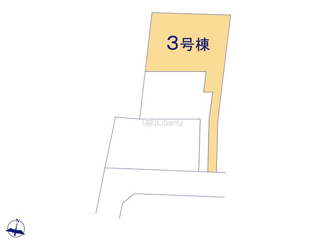 ひたちなか市田宮原1期　新築戸建　3号棟の区画図