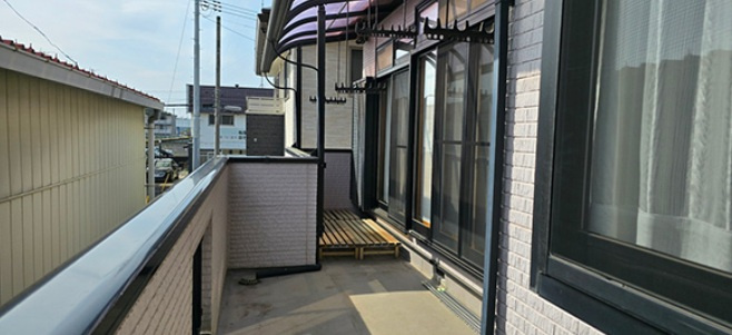 宇都宮市茂原２丁目　戸建のバルコニー|１階バルコニー