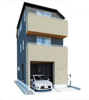 仲介手数料無料　横浜市南区堀ノ内町２丁目の外観パース