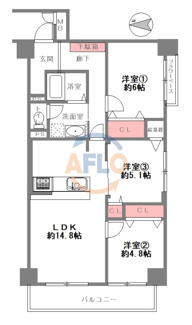 【間取り】 | クローバーハイツ阿波座　明治小学校区