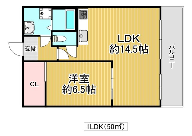 東大阪市稲田上町２丁目の賃貸マンションの間取り