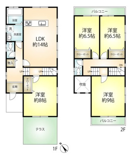 【間取り】 | 中古戸建　明石市松が丘１丁目 | 内外装全面リフォーム中！