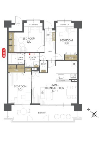 【間取り】藤和ハイタウン吉浦 