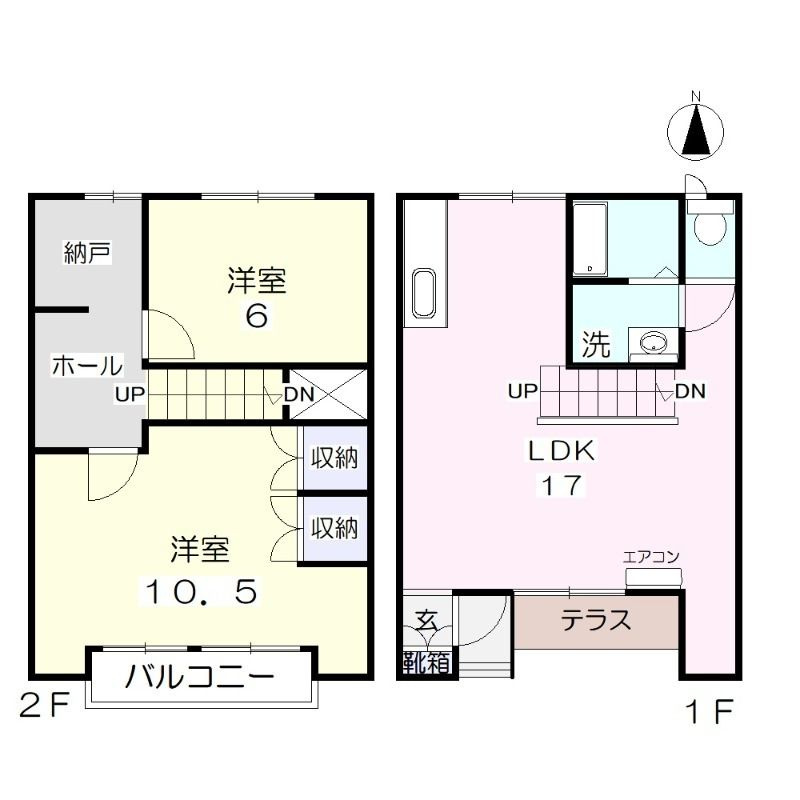 ユートピア今保Aの間取り