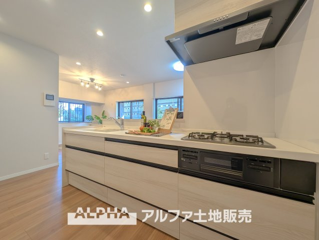 ドラゴンマンション立川壱番館のキッチン|【Low-Profile Range Hood】
◆スリムレンジフード◆静かに心地よく空気を整えるリファインド設計。油汚れも付きにくく、お手入れも簡単。清潔で美しいキッチン空間を保ちます。