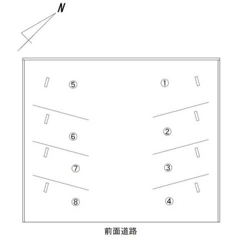 西浦駐車場の区画図