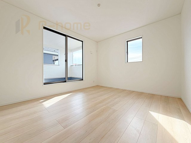 結城市結城第40　新築戸建て　1号棟の洋室|2面窓の風通しの良い洋室です♪差し込む暖かな陽当たりで、室内がくつろげる空間に早変わりです♪