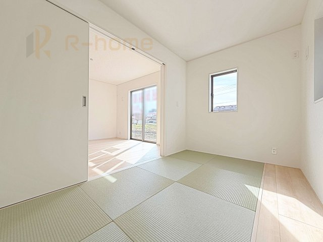 結城市結城第40　新築戸建て　1号棟の和室|フローリングより衝撃が少ない和室は、ご両親のお部屋やキッズスペース、客間としても活用頂けます。