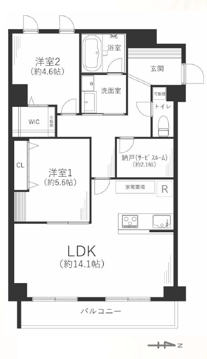 ルミエール二条の間取り
